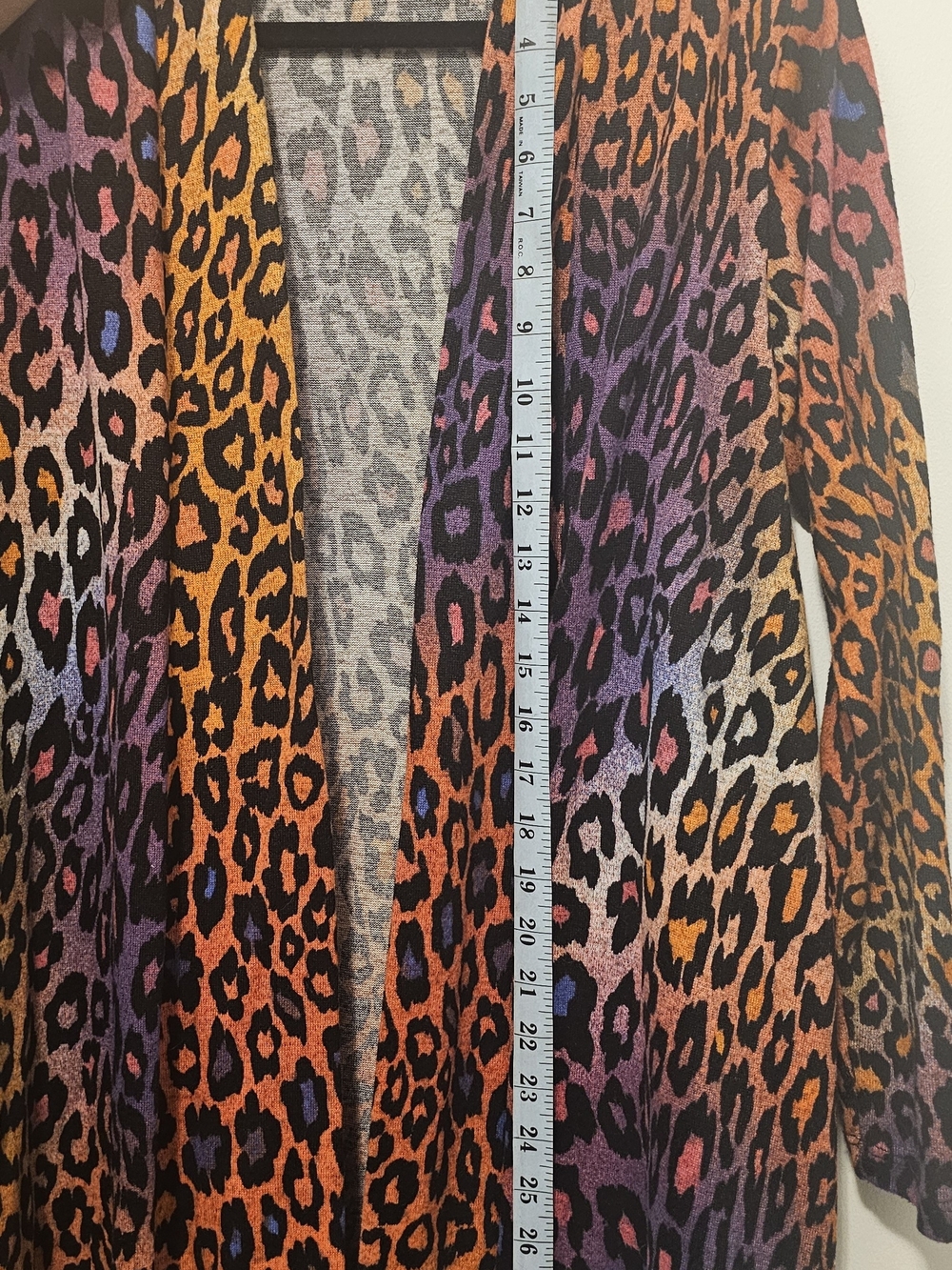 Multi-Color Leopard Print Open-Front Cardigan - Picture 4 of 4